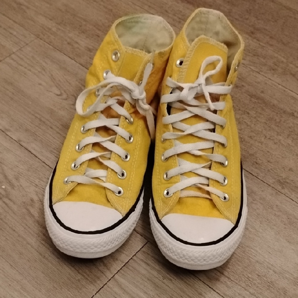 Converse Yellow High-Top Sneakers